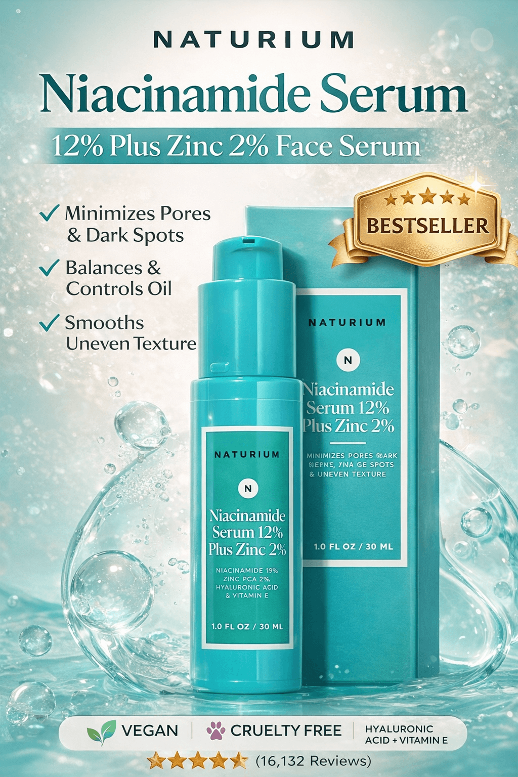 Naturium Niacinamide Face Serum 12% Plus Zinc 2% product image