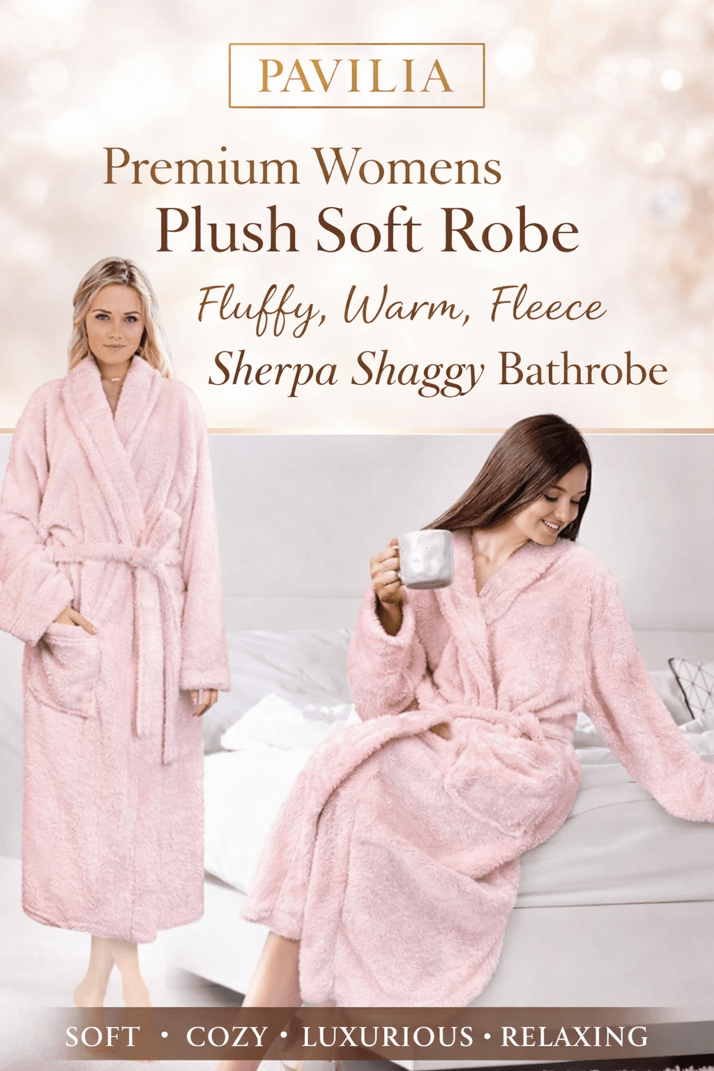 PAVILIA premium women's plush soft robe product image