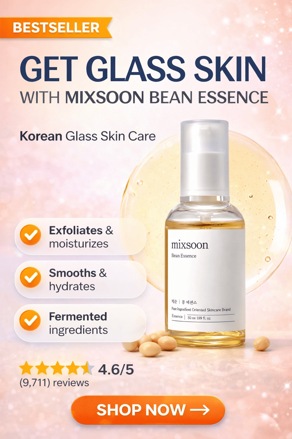 mixsoon Bean Essence exfoliating skincare product image